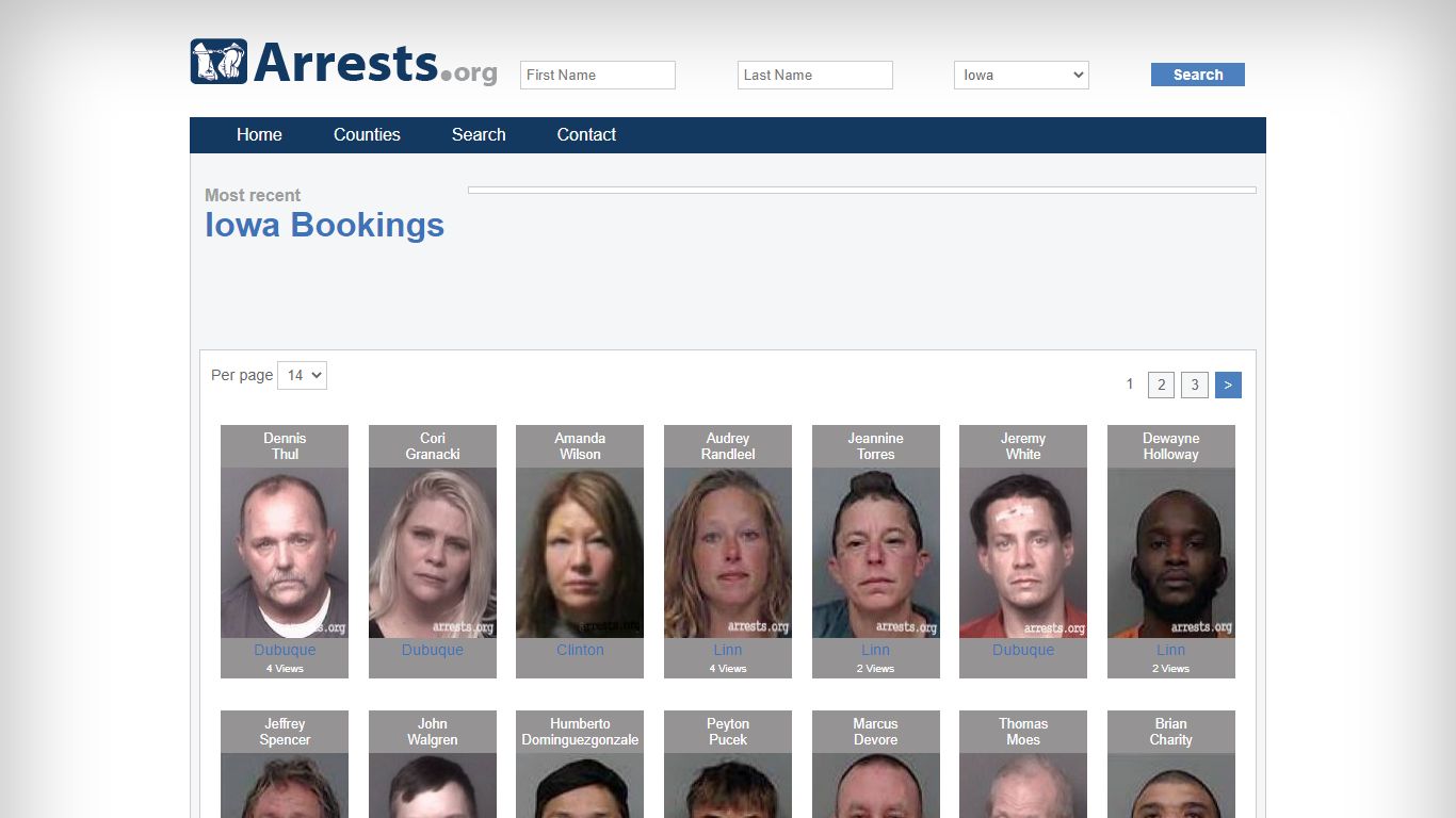 Iowa Arrests and Inmate Search